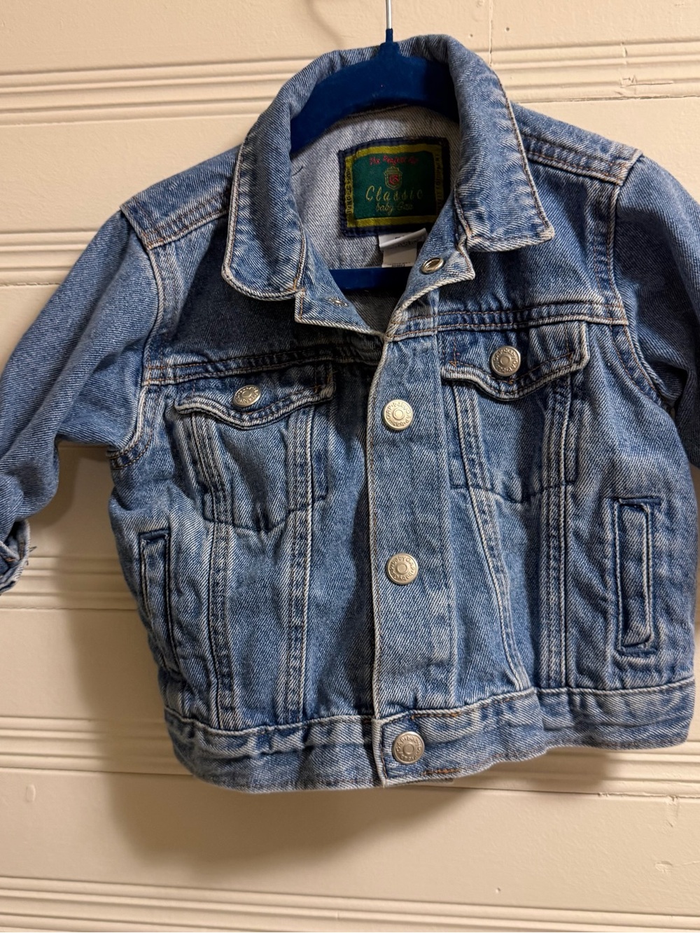 Vintage Baby Gap Denim Trucker Jacket 6-12M Y2K 2004 Classic Jean Jacket